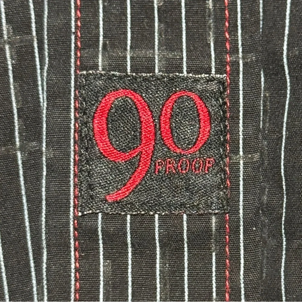 Men's Black Striped Button Up Collared Long Sleeve Cowboy Shirt - Picture 16 of 16